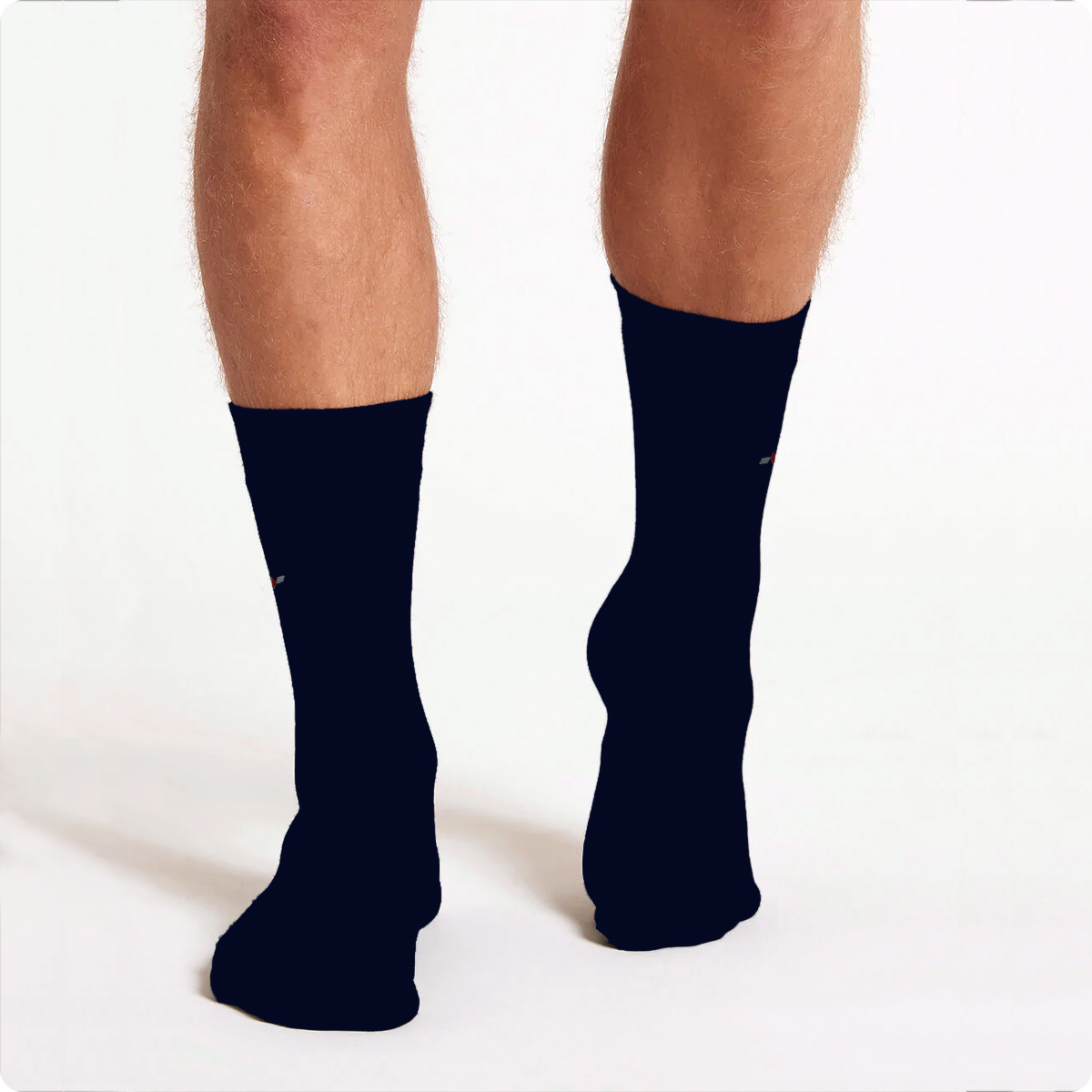 MicroBamboo Men's mid-calf socks-navy-front